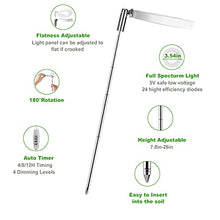 Load image into Gallery viewer, Grow Light, Lordem Full Spectrum LED Plant Light for Indoor Plants, Height Adjustable Growing Lamp with Auto On/Off Timer 4/8/12H , 4 Dimmable Brightness, Ideal for Small Plants, Pack of 2