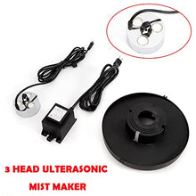 Load image into Gallery viewer, BSTOOL Pro 3-Head Ultrasonic Mist Maker Fog Machine Humidifier Hydroponics 900ml/H 60W for Industrial Scenic Agriculture Greenhouse Hydroponics Garden/Lawn/Pond