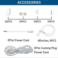 Load image into Gallery viewer, 4FT LED Shop Lights, JESLED 4 Foot LED Lights Fixture, 45W, 5400 Lumen, Daylight 5000K, Triple Row D-Shape LED, Linkable Design, High Output LED Tube Lights for Garage,Workshop,Basement (10-Pack)