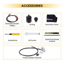 Load image into Gallery viewer, maXpeedingrods 3500W Dual Fuel Portable Inverter Generator,Electric Start,Gas & Propane Powered,RV Ready,CO Sensor,EPA Compliant,for Travel Trailers Camping Outdoor Jobsits,Wheel&handle Kit,55lbs