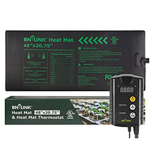 Load image into Gallery viewer, BN-LINK Durable Seedling Heat Mat Heating Pad 48" x 20.75" with Digital Thermostat Controller Combo Set Waterproof for Indoor Seed Starting and Plant Germination