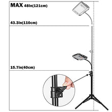 Load image into Gallery viewer, Grow Light with Stand, LBW Full Spectrum 150W LED Floor Plant Light for Indoor Plants, Grow Lamp with On/Off Switch, Adjustable Tripod Stand 15-48 inches