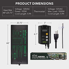Load image into Gallery viewer, BN-LINK Durable Seedling Heat Mat Heating Pad 48" x 20.75" with Digital Thermostat Controller Combo Set Waterproof for Indoor Seed Starting and Plant Germination
