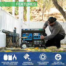 Load image into Gallery viewer, DuroMax XP13000HXT 13,000-Watt 500cc Tri Fuel Gas Propane Natural Gas Portable Generator with CO Alert
