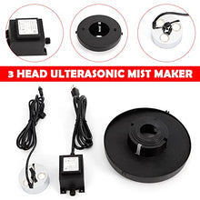Load image into Gallery viewer, BSTOOL Pro 3-Head Ultrasonic Mist Maker Fog Machine Humidifier Hydroponics 900ml/H 60W for Industrial Scenic Agriculture Greenhouse Hydroponics Garden/Lawn/Pond