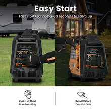 Load image into Gallery viewer, maXpeedingrods 3500W Dual Fuel Portable Inverter Generator,Electric Start,Gas & Propane Powered,RV Ready,CO Sensor,EPA Compliant,for Travel Trailers Camping Outdoor Jobsits,Wheel&handle Kit,55lbs