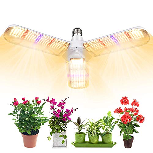indoor plant light bulb LVJING 150w LED Grow Light Bulb with 414 LED's Foldable Sunlike Full S – Cash Your Greens