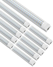 Load image into Gallery viewer, 4FT LED Shop Lights, JESLED 4 Foot LED Lights Fixture, 45W, 5400 Lumen, Daylight 5000K, Triple Row D-Shape LED, Linkable Design, High Output LED Tube Lights for Garage,Workshop,Basement (10-Pack)