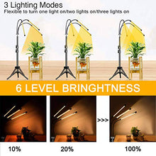 Load image into Gallery viewer, Grow Light Abonnylv 60W Led Tri Head Floor Plant Lights for Indoor Plants with Stand Full Spectrum Lamps Sunlike for Gardening Houseplants,Tripod Standing Adjustable 15-48 in & 3 Modes