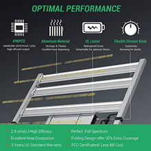 Load image into Gallery viewer, LED Grow Lights 3x3ft Full Spectrum Grow Light with Upgraded 896pcs Samsung Diodes GP-3000 IR UV Foldable Dimmable Plant Light Daisy Chain 2.9μMol/J Commercial Grow Lights for Indoor Plants Veg Bloom