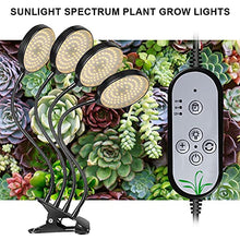 Load image into Gallery viewer, Grow Light 60W Sunlike Full Spectrum LED Plant Grow Lights with Timer Auto On/Off 4/8/12H Waterproof Grow Lamp for Indoor Plants, 5 Dimmable Levels, Adjustable Gooseneck