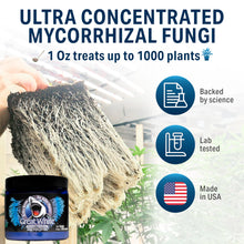 Load image into Gallery viewer, Great White Mycorrhizal Fungi, Beneficial Bacteria for Plant Growth, Root Stimulator, Concentrated 3-in-1 Formula by Plant Success (8 oz)
