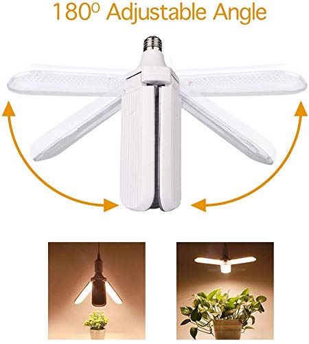 ceiling grow light bulb LVJING 150w LED Grow Light Bulb with 414 LED's Foldable Sunlike Full S –  Cash Your Greens