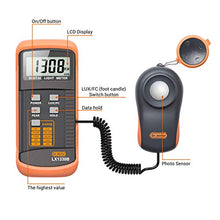 Load image into Gallery viewer, Dr.meter LX1330B Digital Illuminance Light Meter, 0-200,000 Measurement Range Lux Meter
