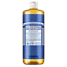 Load image into Gallery viewer, Dr. Bronner’s - Pure-Castile Liquid Soap (Peppermint, 32 ounce) - Made with Organic Oils,  Concentrated, Vegan, Non-GMO
