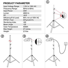 Load image into Gallery viewer, Grow Light with Stand, LBW Full Spectrum 150W LED Floor Plant Light for Indoor Plants, Grow Lamp with On/Off Switch, Adjustable Tripod Stand 15-48 inches
