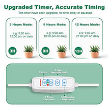 Load image into Gallery viewer, eWonLife Grow Lights for Indoor Plants Full Spectrum, Led Grow Lights Lamp, Height Adjustable Grow Light Strip, Automatic Timer, Ring-Shaped, 3 Spectrum Modes with White, Blue, Red, for Small Plants
