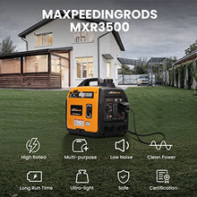 Load image into Gallery viewer, maXpeedingrods 3500W Portable Inverter Generator, RV Ready,for Outdoor Camping Trailer Event Commercial Mobile Power Supply Backup Event, Gas Powered, EPA Compliant,Compact &amp; Lightweight 47LBs
