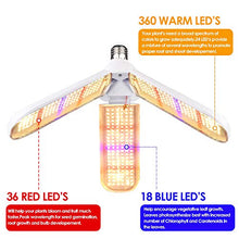 Load image into Gallery viewer, LVJING 150w LED Grow Light Bulb with 414 LED&#39;s Foldable Sunlike Full Spectrum Grow Lights for Indoor Plants, Vegetables,Greenhouse &amp; Hydroponic Growing, Grow lamp with Protective Lens | E26/E27 Socket
