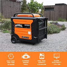 Load image into Gallery viewer, GENMAX Portable Inverter Generator, 9000W Super Quiet Gas Powered Engine with Parallel Capability, Remote/Electric Start, Digital display,EPA Compliant，CO Alarm Ideal for Home backup power (GM9000iE)
