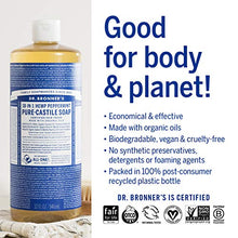 Load image into Gallery viewer, Dr. Bronner’s - Pure-Castile Liquid Soap (Peppermint, 32 ounce) - Made with Organic Oils,  Concentrated, Vegan, Non-GMO
