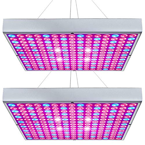 Hytekgro LED Grow Light 45W Plant Lights Red Blue White Panel Growing Lamps for Indoor Plants Seedling Vegetable and Flower (2 Pack)