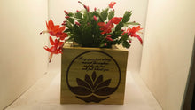 Load image into Gallery viewer, Sunshine Lostus Flower - Wooden engraved Planter
